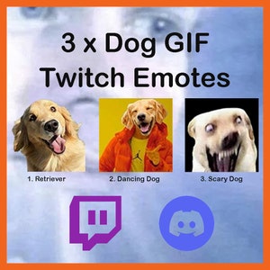 Dog Twitch Emote GIF / Twitch Emotes / Twitch Stream / Discord Emotes / Streamer / Streaming / Dogs / Channel / Badges / GG / Hype / Cute