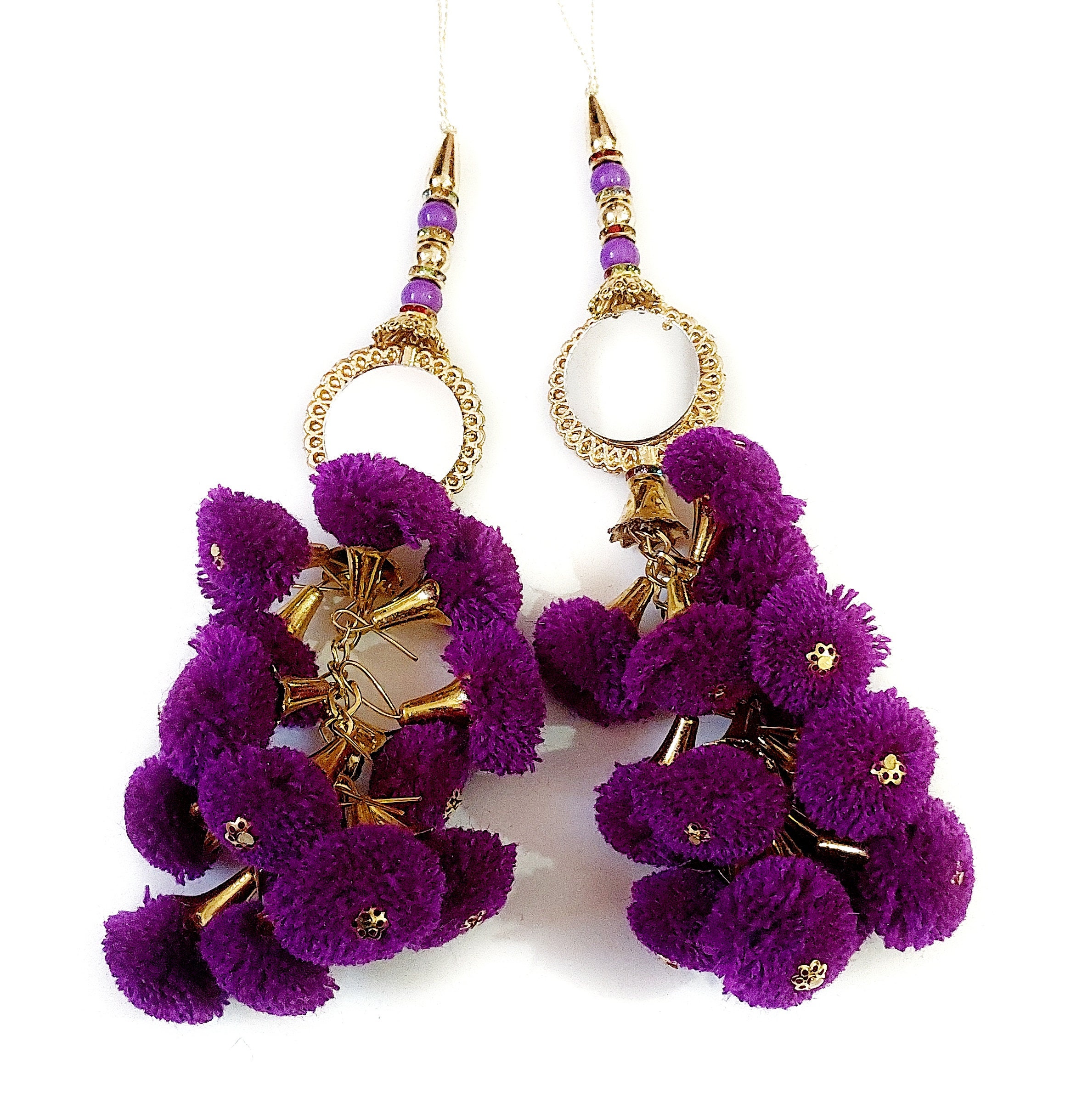 Pink Indian Tassel, Handmade Women Hand Made Tassels Lehanga Latkan