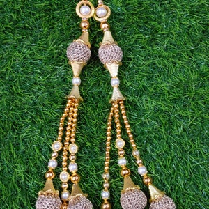 Indian Tassel for Dress Latkans For Lehanga , purse hangings, home Embellishments décor, Craft Sewing, Indian, sari, jhumer, tassel 1 Pair