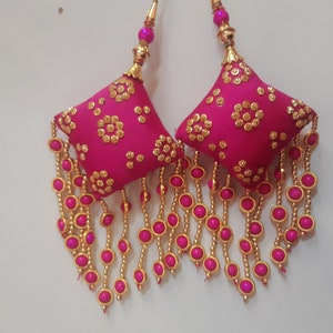1 Pair Embellished Work Tassels Latkans For Lehanga , Blouse  purse hangings, home décor, Craft Sewing, Indian, sari, jhumer, tassel 1 Pair