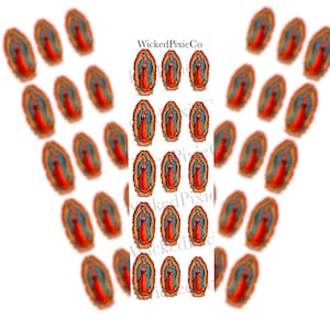 Virgen de Guadalupe | Our lady of Guadalupe | Virgin Mary | Virgencita | Waterslide Nail Decals Can be used for Press on or Acrylic Nails