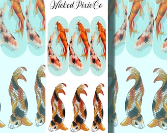 Nail Art XL Koi Fish Waterslide Nail Decals: Japanese Nail Art Designs