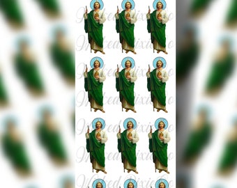 Jude the Apostale Original  San Judas Water slide Nail Decals for Press on or Acrylic Nails