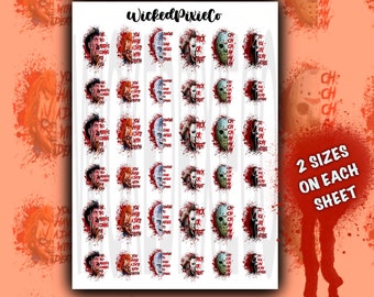 Halloween Nail Decals Horror Characters Slashers Scream | Fall Nail Art Supplies Spooky Nail Accessories | Waterslide Decals