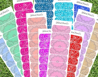 Nail Art Paisley Print Nail Waterslide Decals: Nail Art Designs