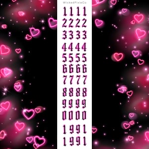 Nail Art Airbrush Numbers Nail Decals: Old English Waterslide Nail Art