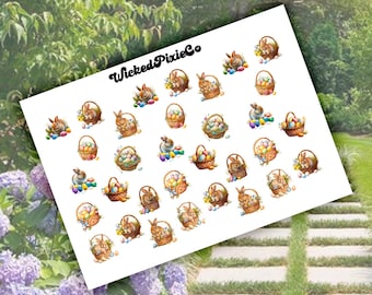 Nail Art Bunny Nail Art Decals: Vintage Easter Design Water Transfers