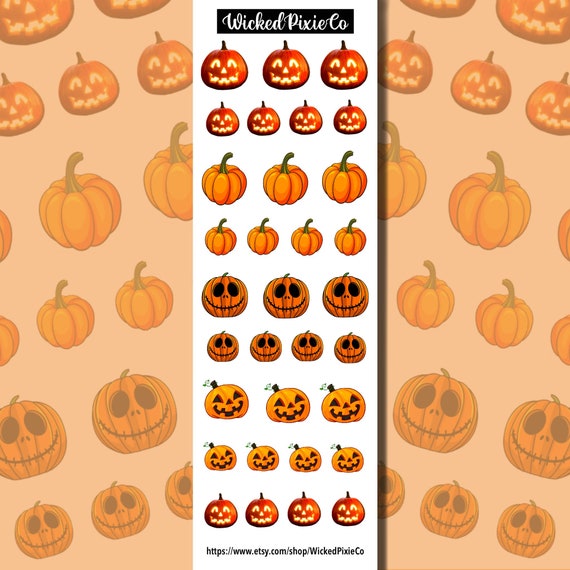 Cute Pumpkin Nail Decals, Fall Nail Art Stickers