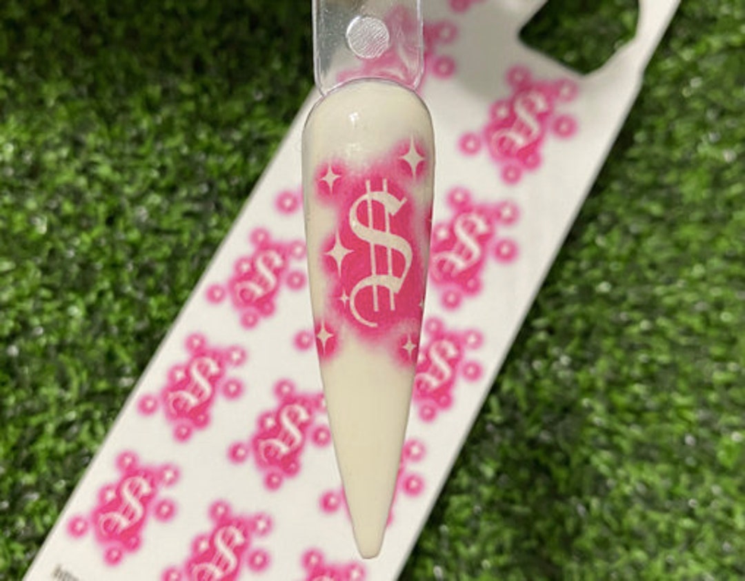 Airbrush Money Dollar Nail Decals Multiple Colors Available for