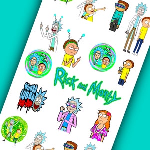 Rick Mortyyy Nail Art Decals