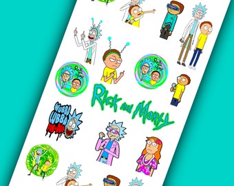 Rick Mortyyy Nail Art Decals