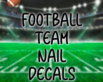 Football Nail Decals: Custom Sports Team Pride Nail Art