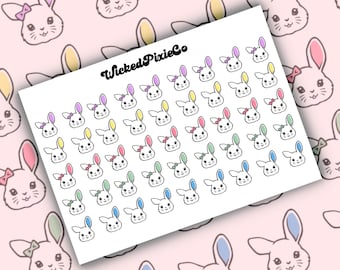 Nail Art Kawaii Easter Bunny Nail Art Decals: Pastel Minimalist Design