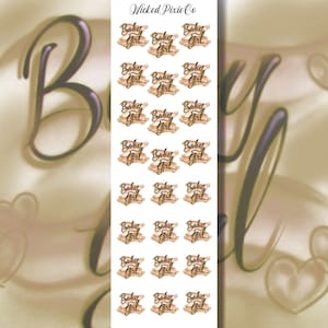 Brown Baby Girl Airbrush Water Nail Decals