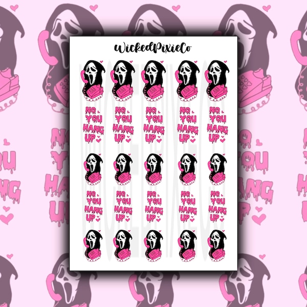 Pink Ghost Nail Art Decals Horror Girly Halloween Scary Nail Art forNatural Acrylic Gel Or Press On Nails