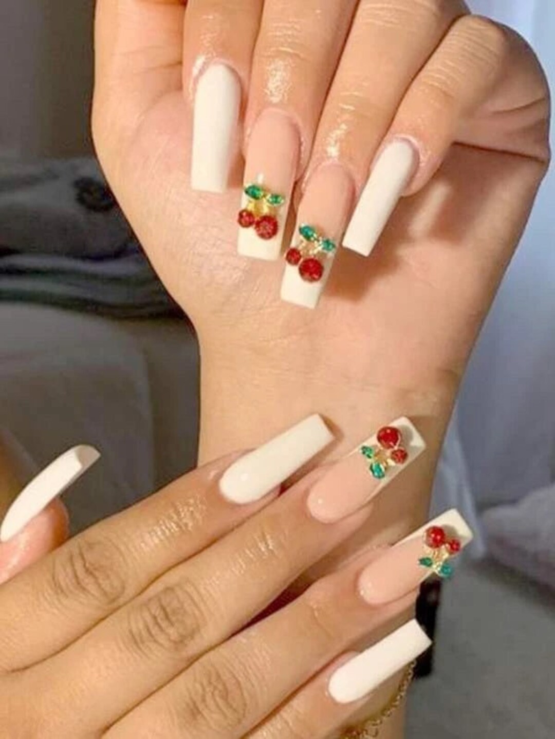 10 Pcs Cherry Nail Charms - Etsy
