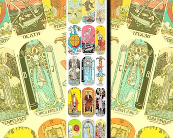 Tarot Card Nail Art: Witch Vibes Waterslide Decals
