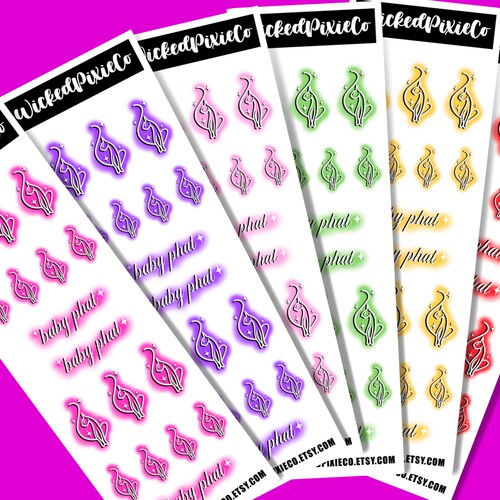 Airbrush Hearts Nail Decals for Acrylic and Press on Nails Etsy