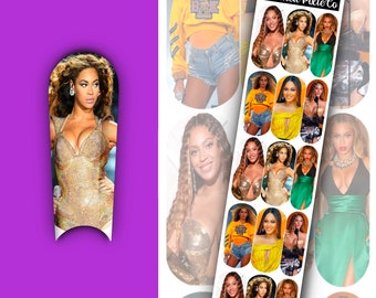 Renaissance Nail Art Decals Bey Celebrity Design for Natural Acrylic Gelx or Press on Supplies Cute Nail Accessories