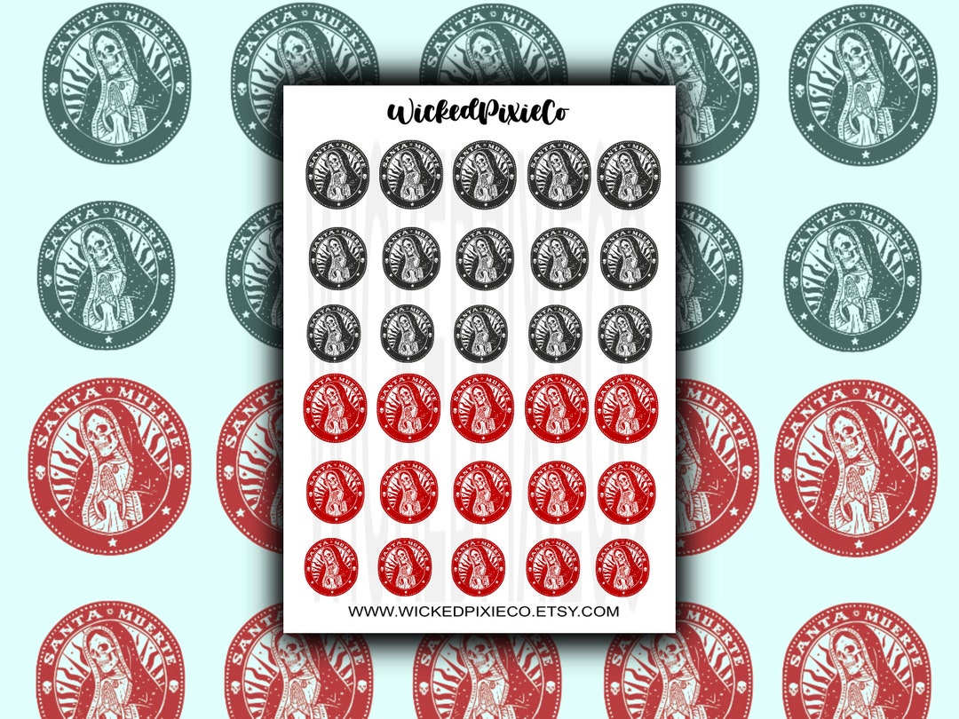 Santa Muerte Nail Art Decals Cute Halloween Nail Art for Etsy