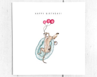 Gifts CUSTOM TEXT Birthday Card Greyhound Whippet Lurcher Italian Cards Gift Gifts CUSTOM TEXT Birthday Card Greyhound Whippet Lurcher Italian Cards Gift
