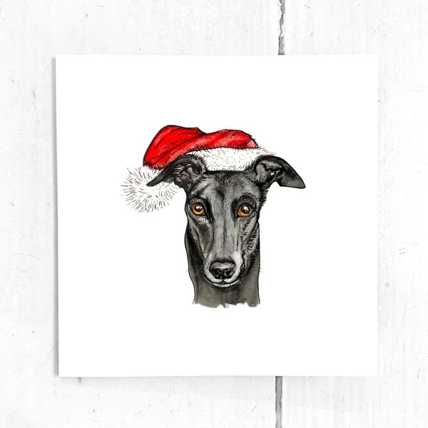 Santa Paws - Greyhound/Whippet/Long Dog Charity Christmas Card