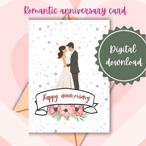 To love and to cherish - schlichte, schlichte, sentimentale Karte zum Hochzeitstag für Mann und Frau mit persönlicher Botschaft.