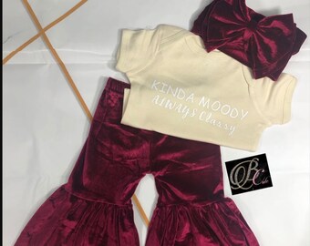 maroon baby outfit