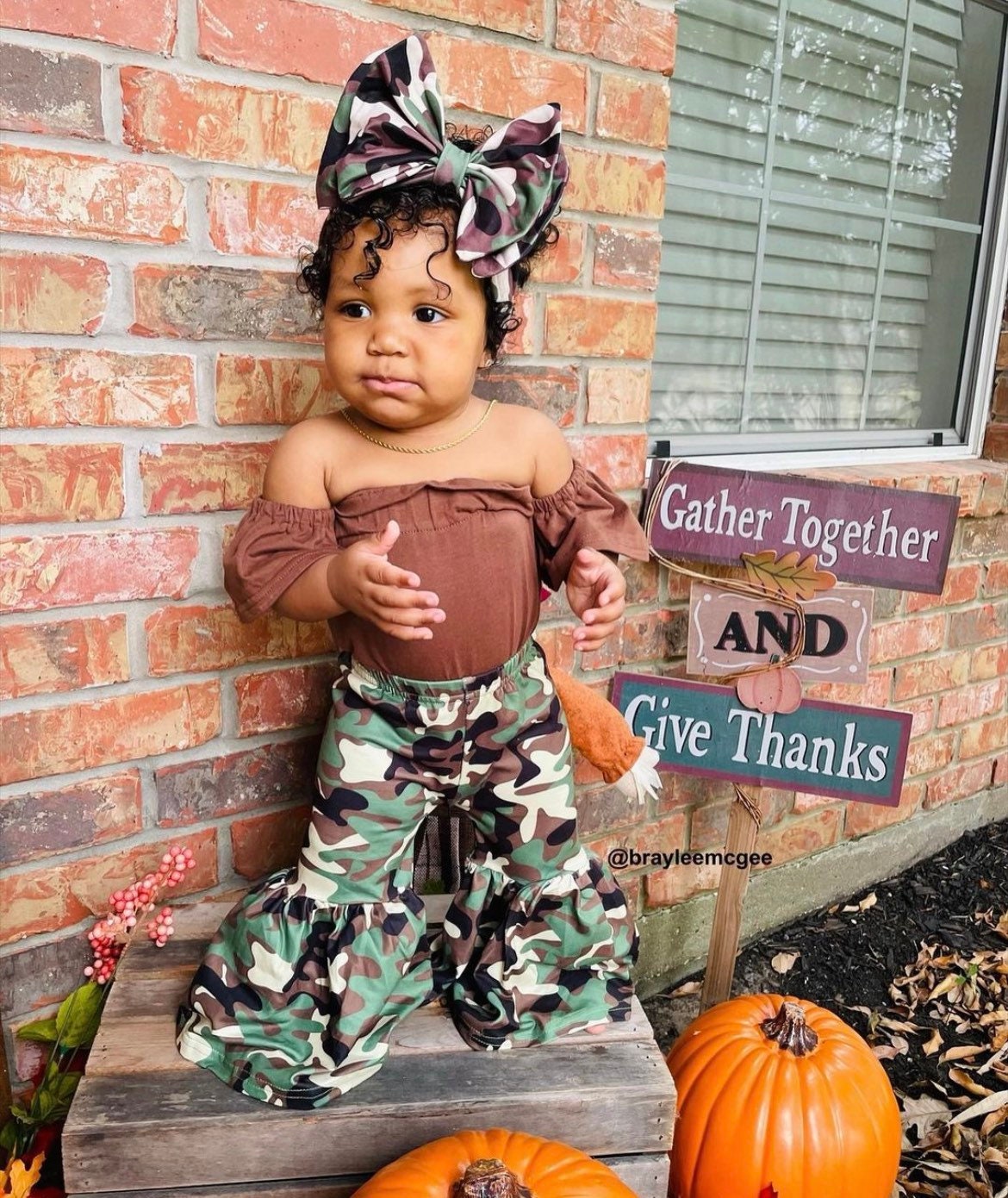 Camo Bell Bottoms/ Baby Outfit / Girl Outfit / Complete Set Etsy