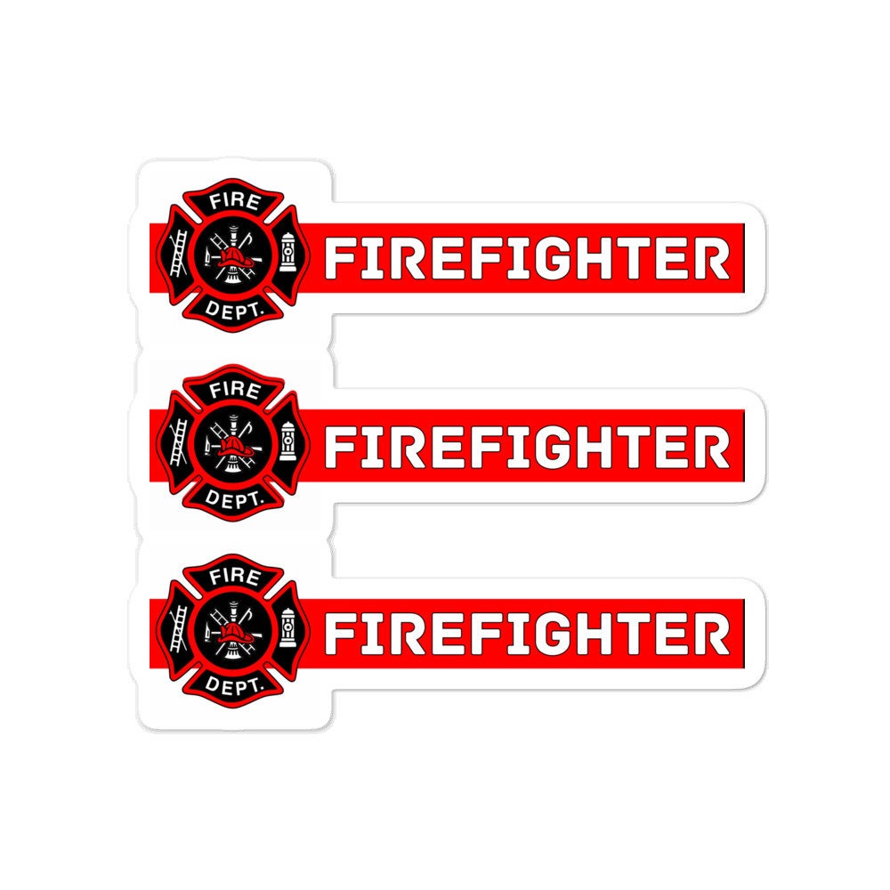 Firefighter sticker Fire fighter decal Firefighter vinyl Etsy