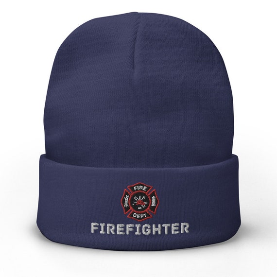 Firefighter Embroiderd Beanie Gift Fire 