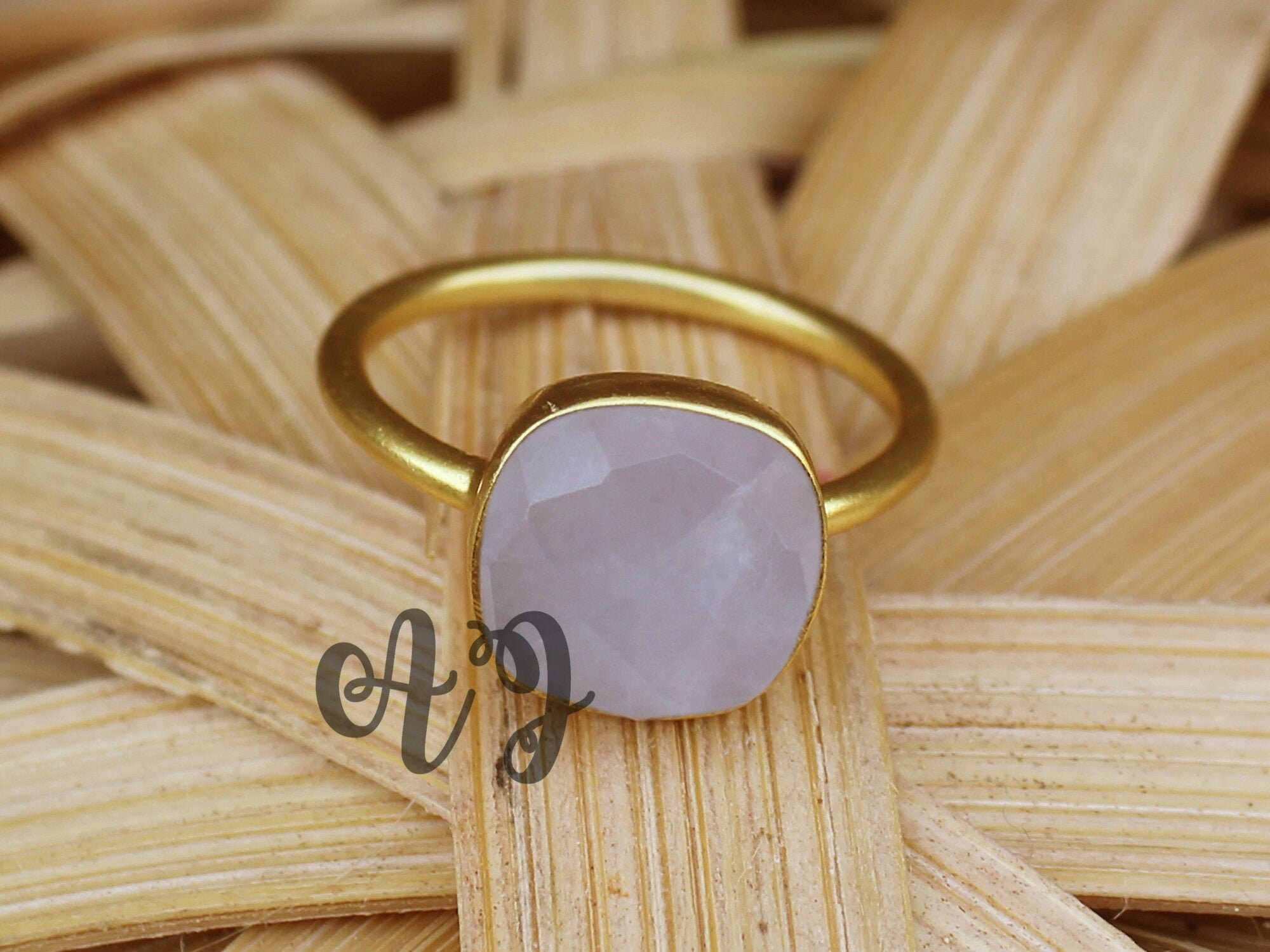 Natural Rose Quartz 10mm Cushion Square Checker Cut 925 Natural Rose Quartz 10mm Cushion Square Checker Cut 925