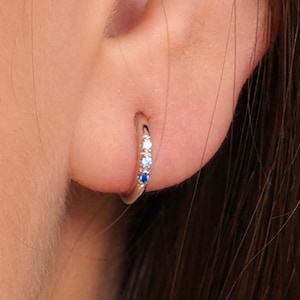 Dainty CZ Crystal Stud Earrings, Minimalist Multi-Color Stones, 18K Gold-Plated Earrings, Small Colorful Studs, Perfect Gift for Christmas