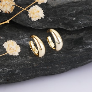 Bijou d'oreille | Boucles d'oreilles sans piercing | Anneau d'oreille épais | Bijou d'oreille à bande | Contour d'oreille simple | Boucle d'oreille cartilage | Grimpeur d'oreille minimaliste