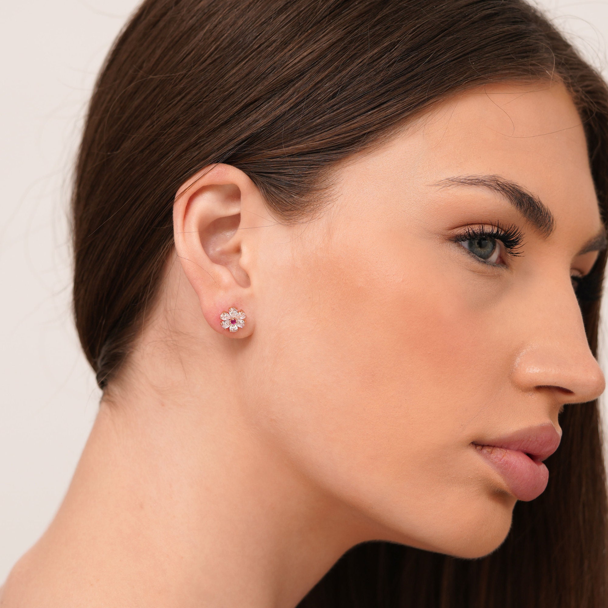 【STONEHENgE】Love Duet〜Silver Flower Earrings SA25B42T Silver Flower Earrings, Boho Earrings, Flower Studs
