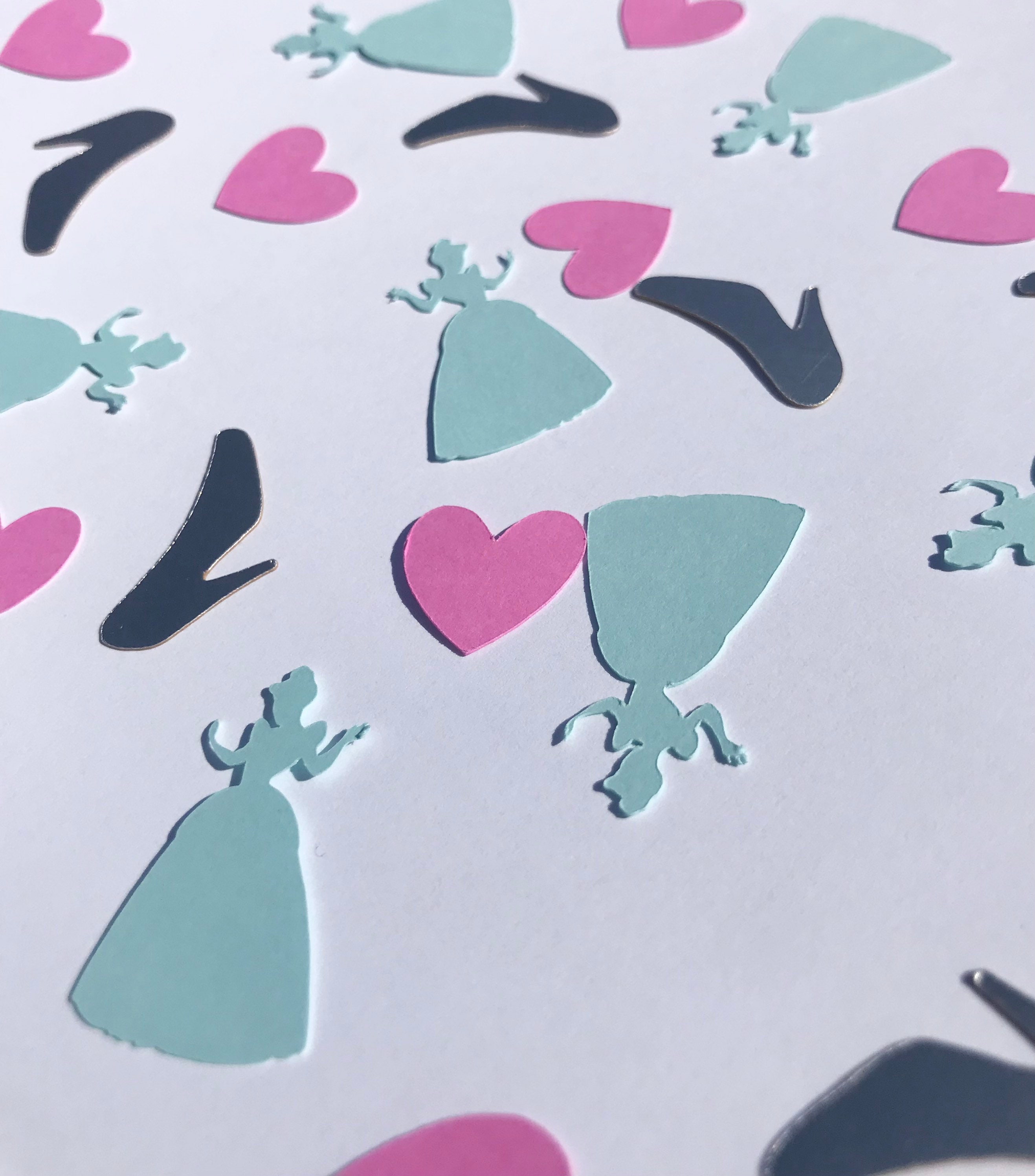 150 pieces of Cinderella inspired confetti Princess confetti Birthday Party confetti Princess party decor Confetti Cinderella