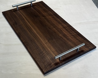Wooden Serving Tray, Charcuterie Board, Modern Coffee Table Tray, Cheese Board, Dessert Board, Serving Tray with Handles, Mother's Day Gift