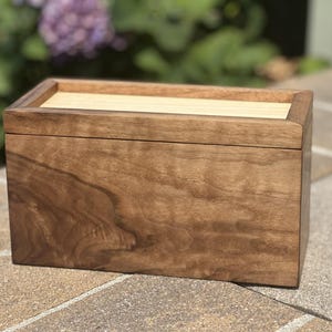 Keepsake Box, Jewelry Box, Wooden Box, Walnut Box, Maple Box, Handcrafted Box, Handmade Jewelry Box, Elegant Storage Box, Card Box, Storage.