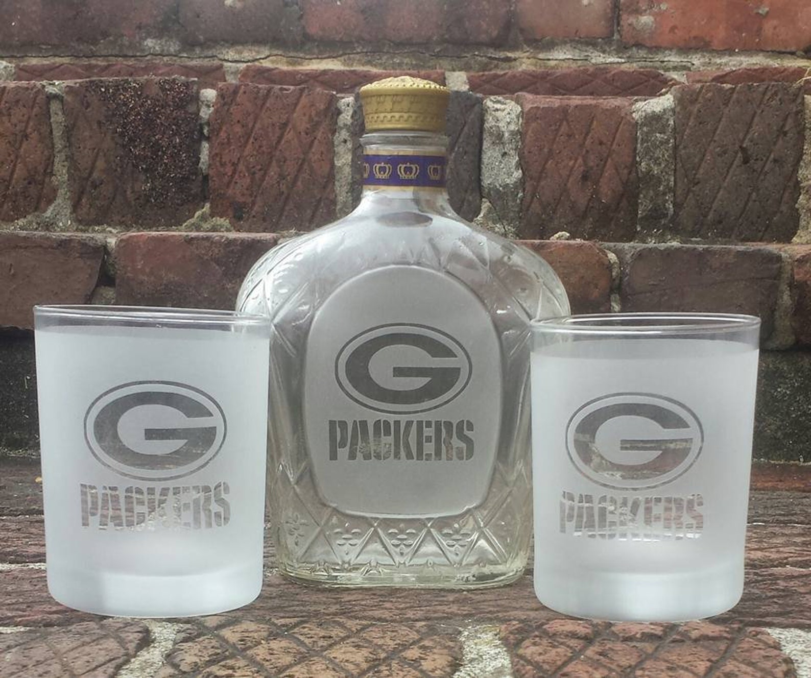 Personalized Green Bay Packers glasses gift Packers decanter Etsy