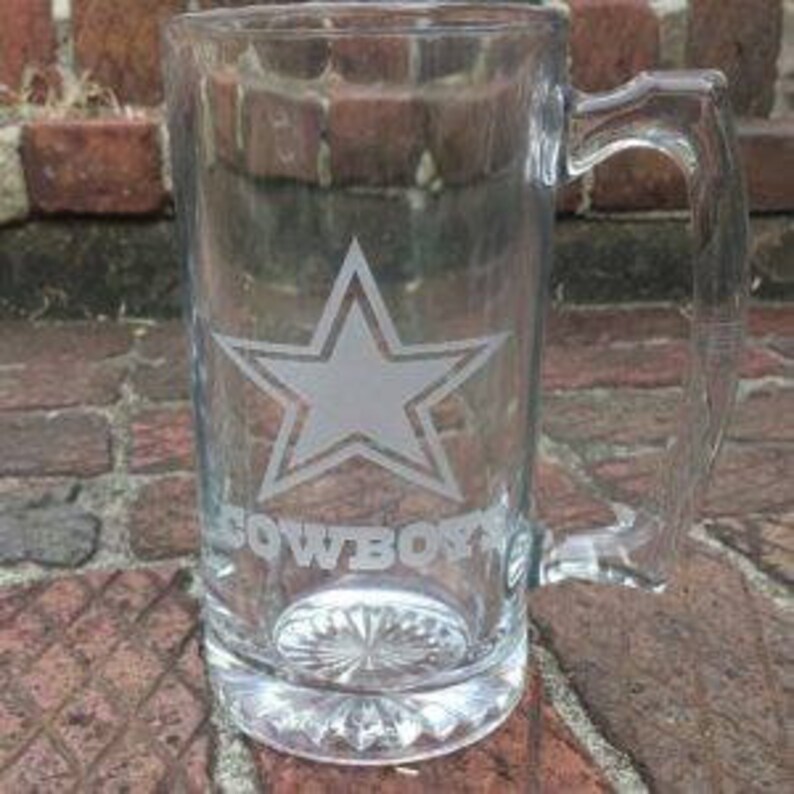 Dallas Cowboys Gift Personalized Dallas Cowboys Beer Mug Etsy