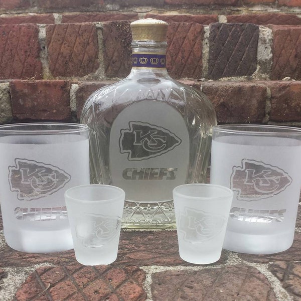 Kansas City Chiefs Whiskey Decanter Set Etsy
