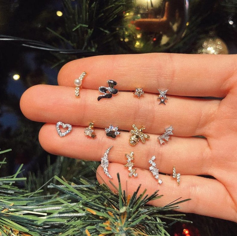 Stainless Steel Piercing Helix Piercing Curved Bar Piercing Etsy