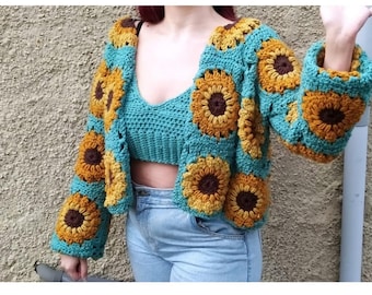 Crochet Cardigan - Etsy UK