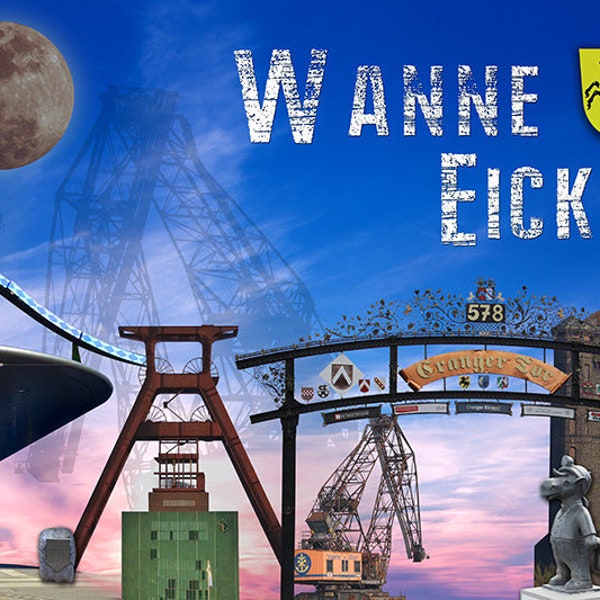 Wanne-Eickel Collage 2 - bunt - Bild