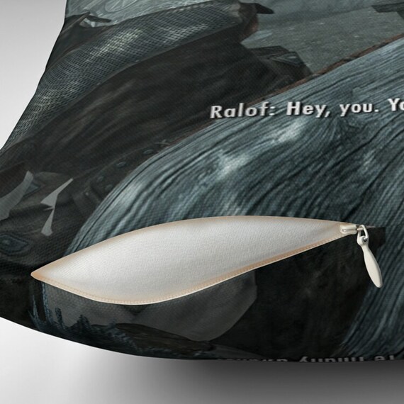 Skyrim Pillow Hey You You Re Finally Awake Throw Pillow Etsy Belgie