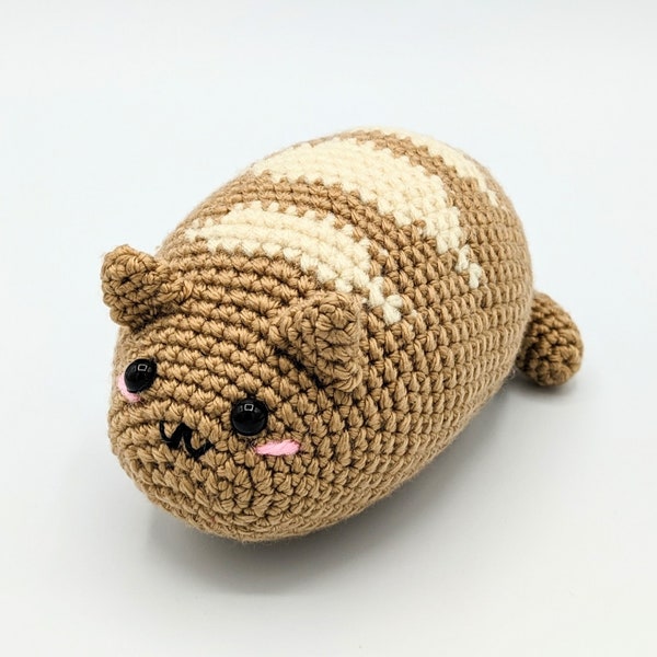 PATTERN: Loaf Cat Crochet - PDF ONLY - Amigurumi bread cat crochet pattern - Crochet animal bun beginner pattern