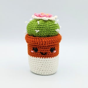 PATTERN: Dwarf Chin Cactus Crochet - PDF ONLY - Amigurumi cactus crochet pattern - Crochet plant advanced beginner pattern
