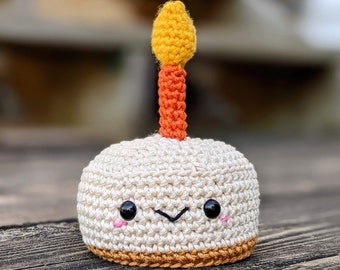 PATTERN: Birthday Cheesecake Crochet - PDF ONLY - Amigurumi cake crochet pattern - Crochet dessert beginner pattern