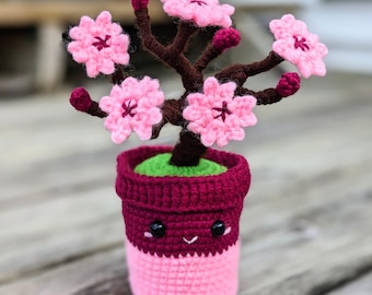 MUSTER: Kirschblüte häkeln - PDF NUR - Amigurumi Blumen Häkelanleitung - Pflanzen Zwischenmuster häkeln