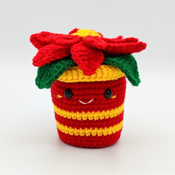 PATTERN: Poinsettia Crochet - PDF ONLY - Amigurumi Christmas